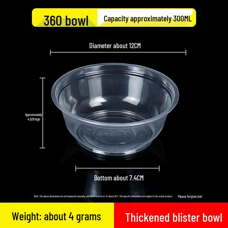 

Yiceng Disposable Round Plastic Takeaway Soup Bowl