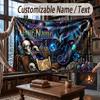 Coperta Morbida e Accogliente a Tema Magia Fantasy con Nome Personalizzato per Divano Letto Casa