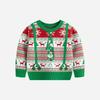 New European, American autumn and winter children's Christmas sweater boys and girls cartoon jacquard bottom pullover long-sleeved knitted sweater