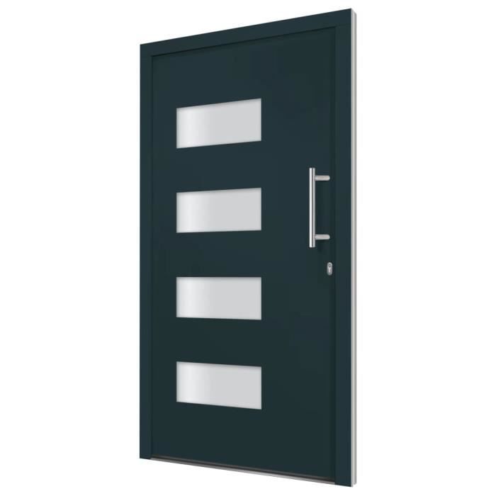 VidaXL Porte d'entrée Aluminium et PVC Anthracite 100x200 cm