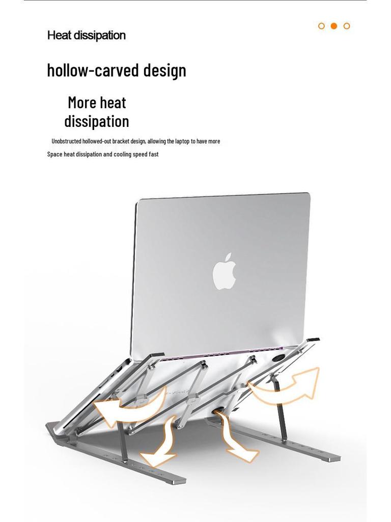 N6 Aluminum Alloy Laptop Stand - Folding, Multi-Angle, Heat Dissipation