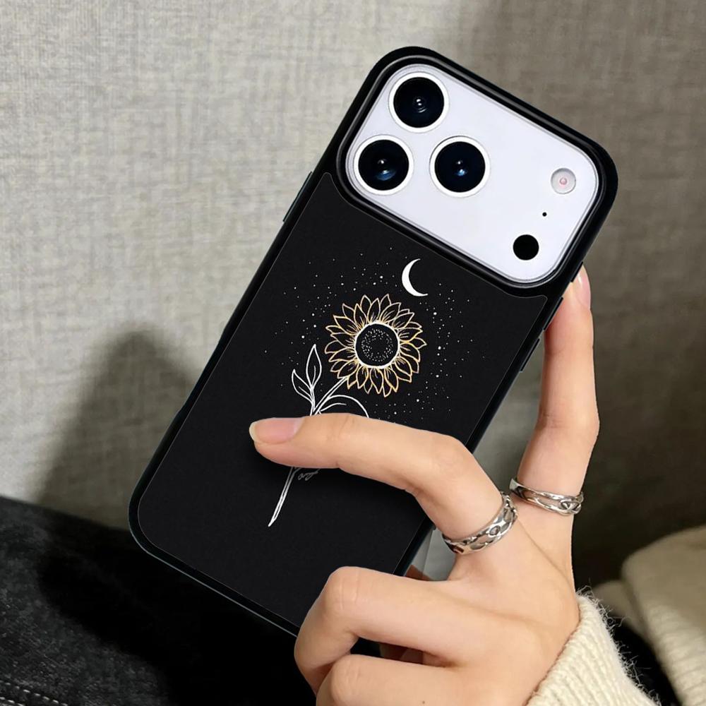 Capa Case for iPhone 17 Air 16 Pro Max 15 Plus 11 13 Mini 14 12 Back Phone Cover Minimal Aesthetics Flowers
