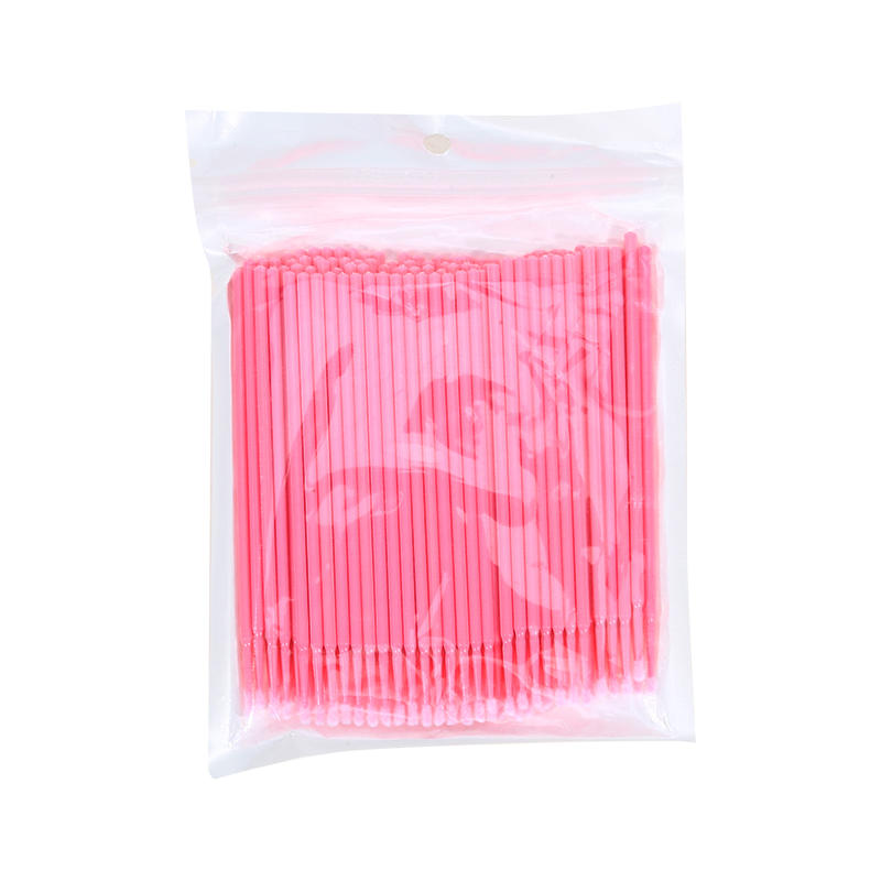 

100Pcs Disposable Cotton Swab for Easy and Precise Application of Eyelash Adhesive Grafting Used for Makeup and Eyelash Cleaning One Size розовый