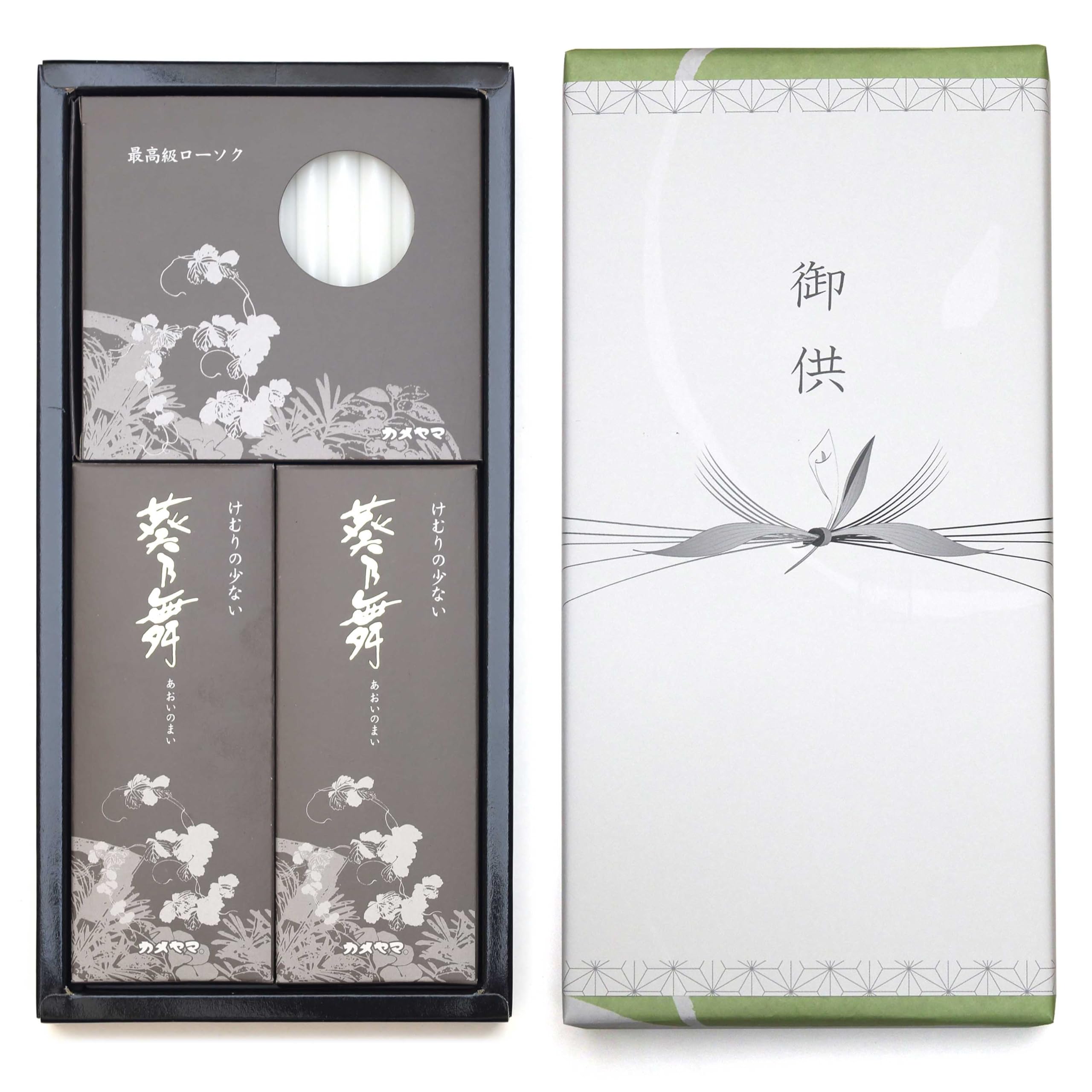 

Sympathy Incense Gifts [Aoi no Mai Sandalwood with Outer Wrapping, Candle] Made in Japan, Low Smoke, Gift-Giving Incense, Perfect for Memorial