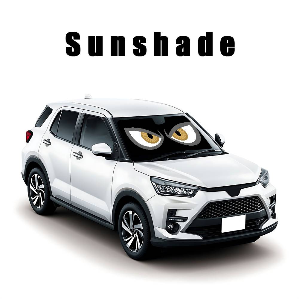 Cartoon Angry Eyes Car SunShade Car Sunshade Covers Cover Universal Windscreen Folding Visor z1