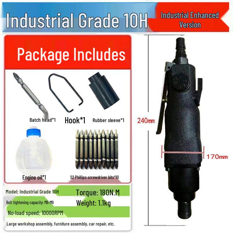 High-Power Industrial Grade Pneumatic Air Screwdriver for Woodworking