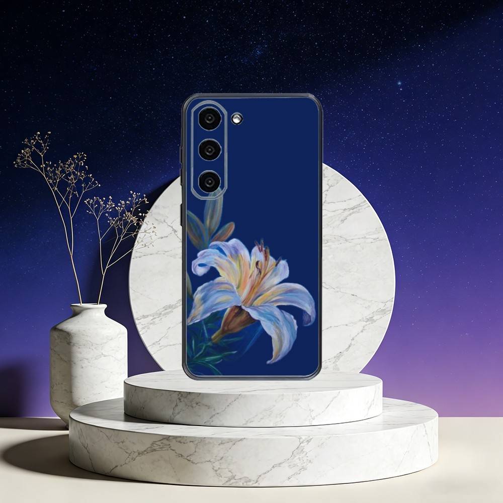 Neon Glow Flowers Phone Case For Samsung Galaxy A73,A72,A71,A70,A53,A52,A51,Others Soft Black Cover