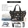 Cute Doodle Dog Puppy Animal Travel Duffle Bag Sports Gym Bag Foldable Luggage Bags Multipurpose Portable Waterproof Tote Bags