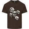 5 Skulls Demons Biker Gothic Heavy Metal Unisexs Light Cotton TShirt