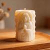 Religious Carving Cylinder Candle Silicone Mold For Handmade Candle Soap Chocolate Home Decoration and Resin Casting