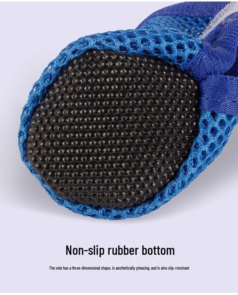 Reflective Breathable Mesh Dog Shoes - Non-slip, Wear-resistant Soles for Small and Medium Breeds
