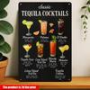 Placca in Latta Classici Cocktail Tequila Margarita Paloma El Long Island Iced Tea Matador Tequila Sour Bloody Mary Collins Bar Pub Uomo