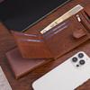 Men's Horizontal Classic Brown Leather Wallet Rfid Beltimore D39