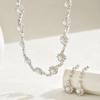 Diamond-Set Cold Wind Geometric Fringed Necklace Light Luxury High-End Temperament Collarbone Chain Niche Jewelry Women