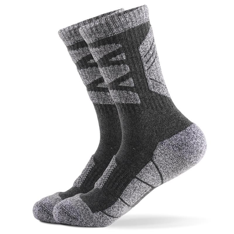 1 Paar Winter Wandelsokken Thermische Verwarmde Sokken Zachte Elastische Verdikte Anti-Slip Sokken Voor Dames Heren Outdoor Ski Kniekous