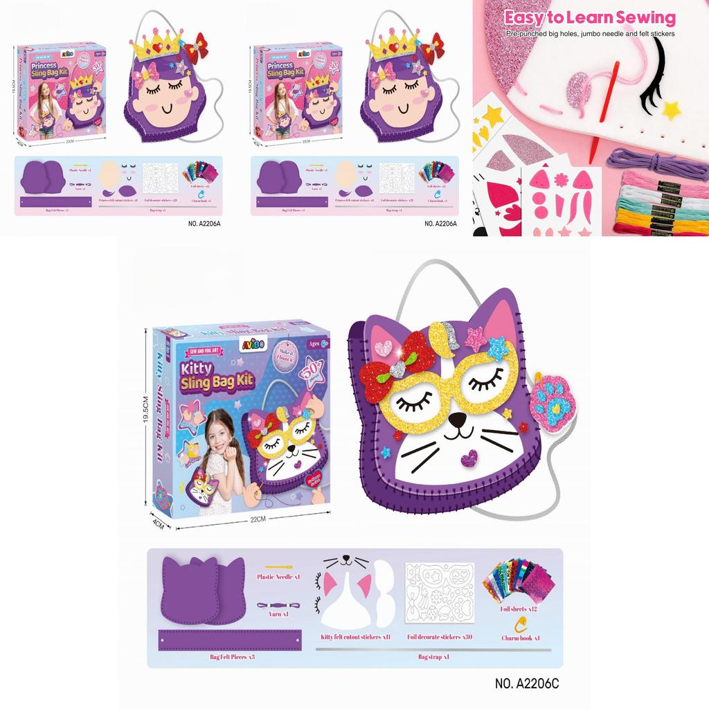 Diy Craft Bundle For Children Featuring Felt Fabric For Handmade Bags And Interactive Learning