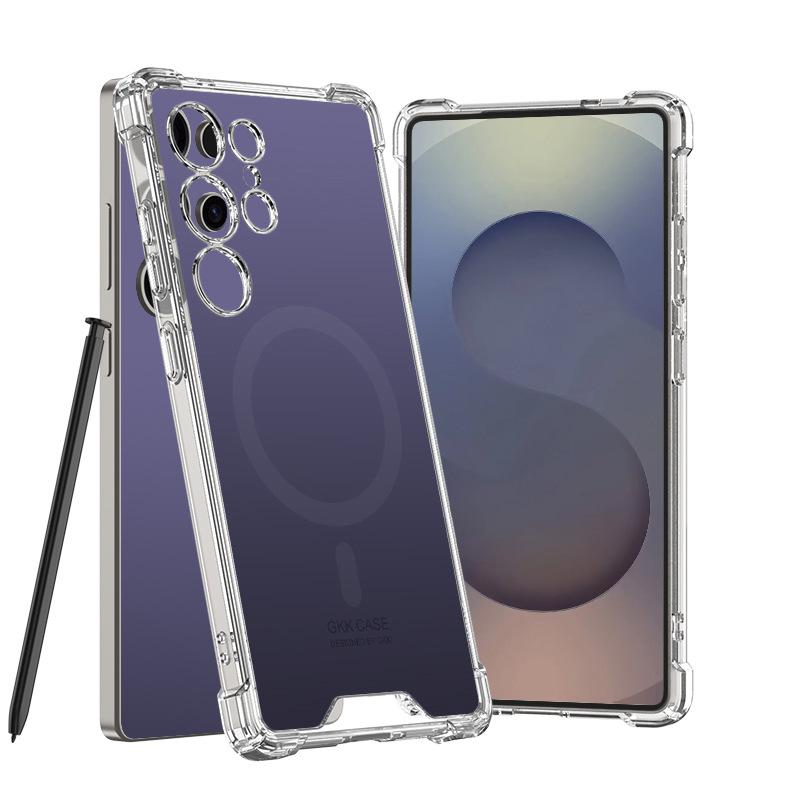 

New Model Suitable for Samsung S25ultra Magnetic Protective Case Airbag AG Transparent Wireless Charging Anti Fall Sperm Hole Protection Case SM-S25Ultra