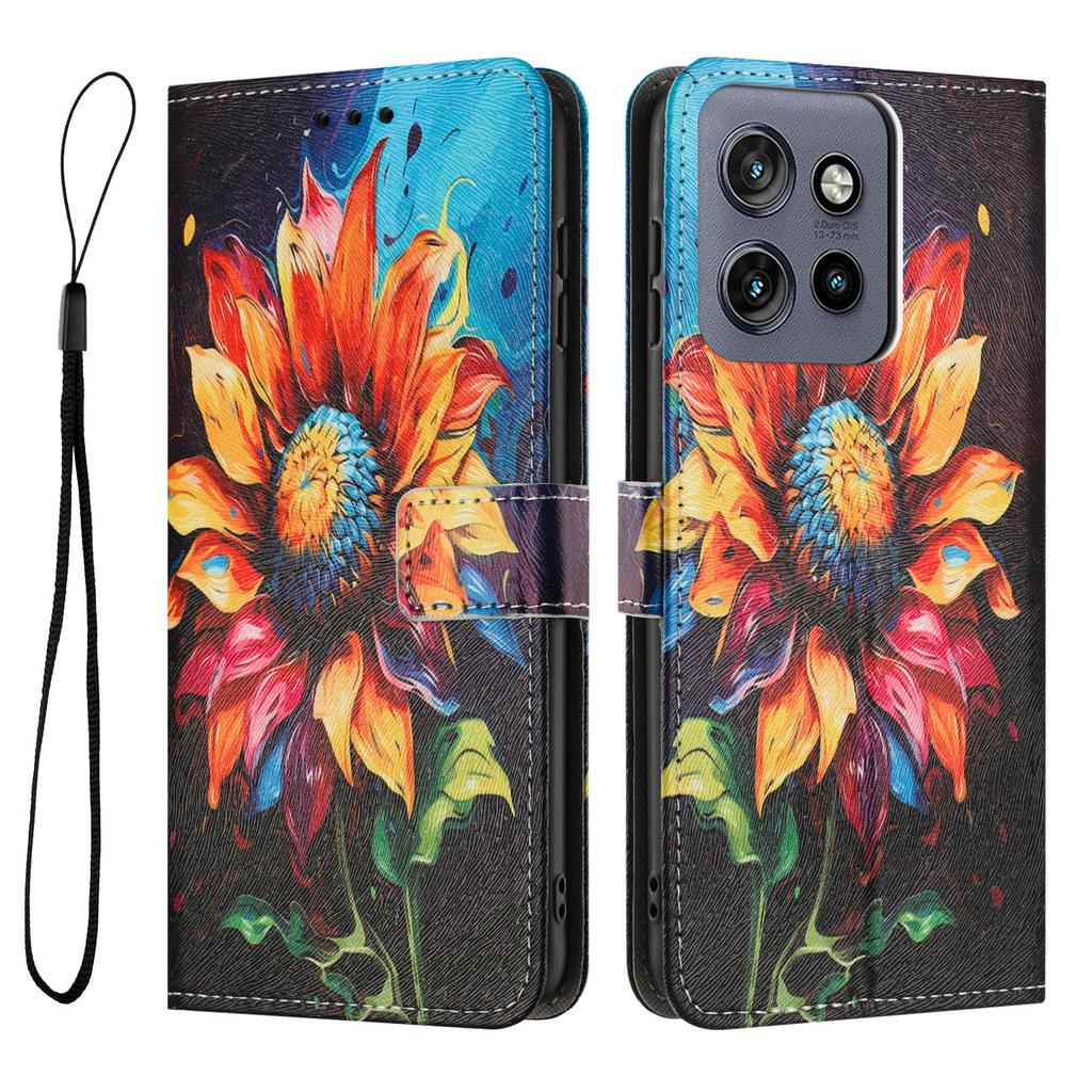 YX-2501 Leather Case For Motorola Moto S50 5G/Edge 50 Neo 5G/Thinkphone 25 5G Pattern Printing Wallet Phone Cover