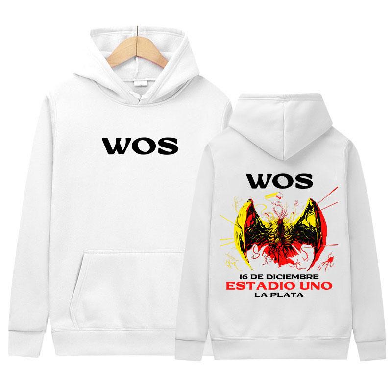 Rapper Wos New Album 2025 Merch Hoody Men's Clothing Hip Hop Oversized Sweatshirt Fashion High Quality Fleece Hoodies Streetwear