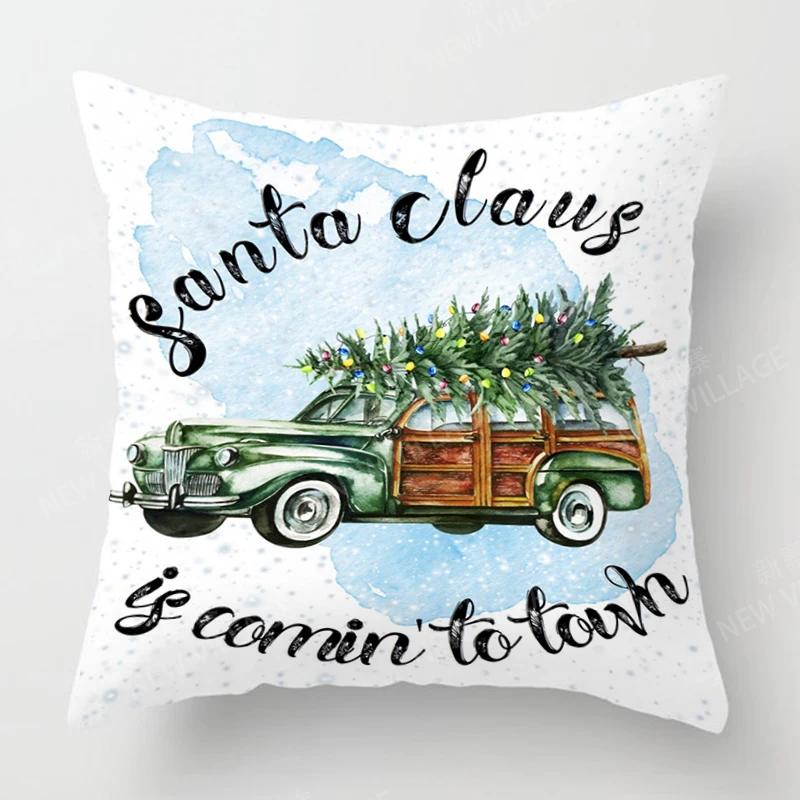 Christmas Series Pillowcases Sofas Cushion Covers  Home Decor Can Be Customized for Holiday Celebrations 40x40 50x50 60x60 35x35