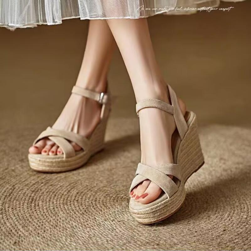 Fashion 2025 New Summer Fashion Sandals Wedge-shaped Waterproof Platform Thick Roman Shoes Large Size Women's Shoes Sandalias De Mujer