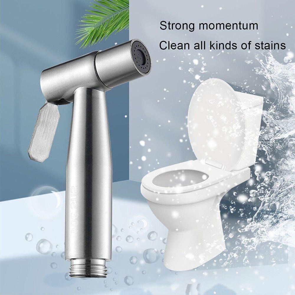 Stainless Steel Bidet Toilet Sprayer Kit Hand Sprayer Bathroom Toilet Bidet Sprayer Self Cleaning Handheld