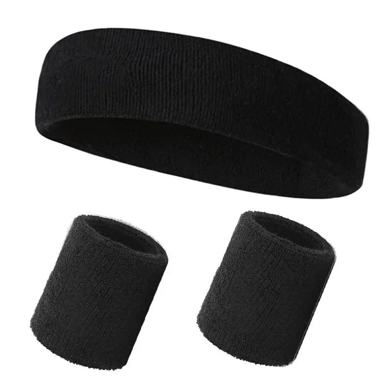 3pcs Sweatproof Sports Stretch Headbands Wristband for Men and Women - Moisture-wicking Sweatband for Tennis, Running, Gym