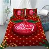 3D Christmas Decoration Duvet Cover Fashion Santa Claus Quilt Cover With Pillowcase Queen King Size For Kids Adult Bedroom Decor