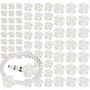 50PCS 14-18mm White Rose Pearl Buttons Pre-Drilled Hole Simple Elegant Versatile Decor Accessories DIY Clothing Craft Projects