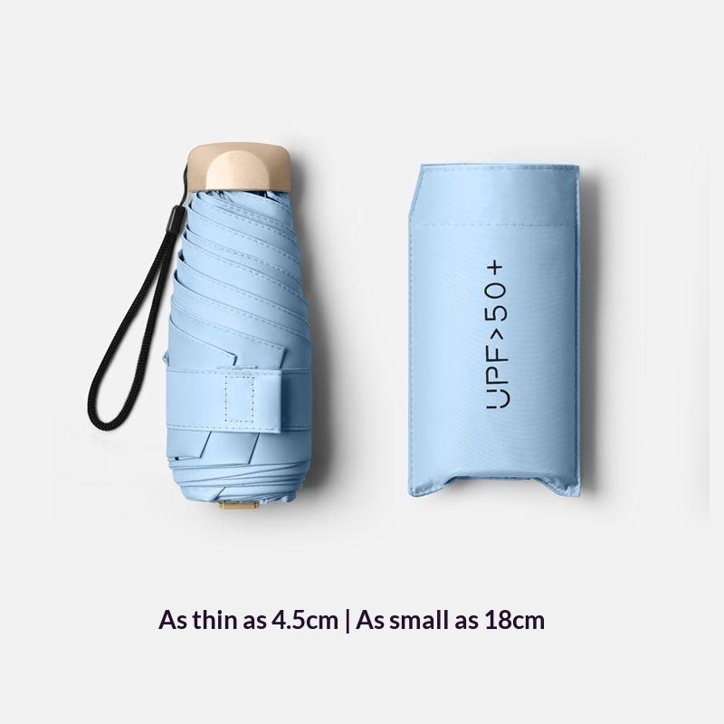 Mini Pocket Foldable Umbrella UPF 50+ UV Protection Waterproof Windproof Parasol for All Weather Use