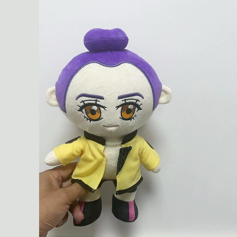 Peluche Anime Kpop Cacciatori di Demoni Carino Tigre Viola Cappello Nero Gazza Con 3 Occhi Mostro Caccia Gruppo Femminile Peluche Per Regalo Fan
