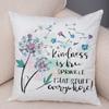 Faith Hope Love Pillowcase Double Print Hummingbird Dandelion Cushion Cover Soft Plush Enjoy Little Things Pillowcase for Sofa