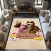Masha Bear Personalized Name Floor Mat Suitable for Kitchen Balcony Living Rooms Dining Room Anti-slip Rug Anime Office Decor
