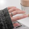 Adjustable Open Ring Men Women Sterling Geometric Vintage Style Band Finger