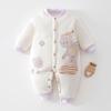 Thickened 120g Cotton Winter Baby Jumpsuit - Warm Padded Bodysuit for Crawling