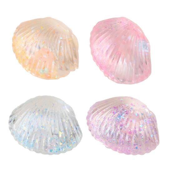 Clear Shell Squeeze Toy Stress Relief Glitter Stress Sugar Ball Sensory Toy Soft Decompression Fidget Toy Party Favors