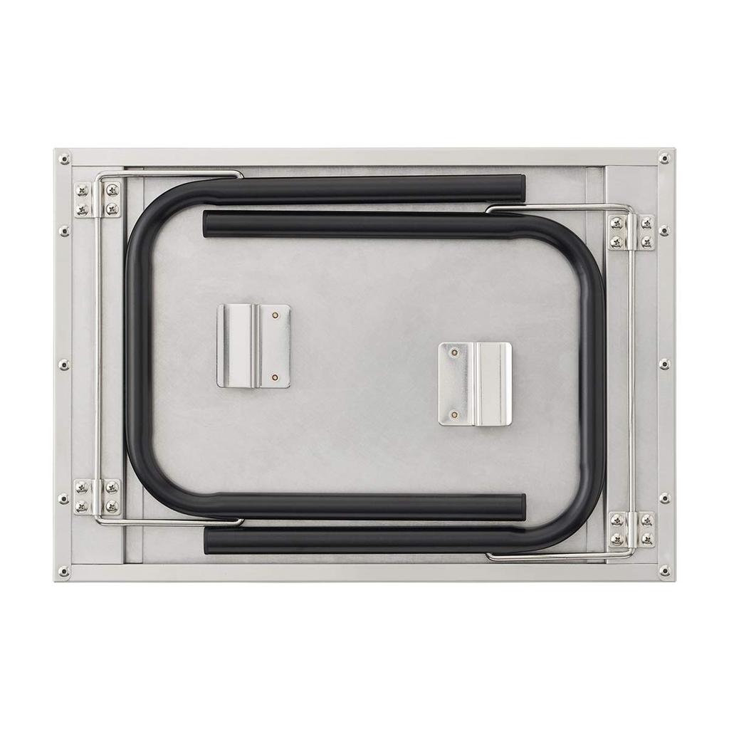 LOGOS Bonfire Stainless Steel Table 73173158 Width 43 X Depth 30 X Height Cm (Approx.) 27.5