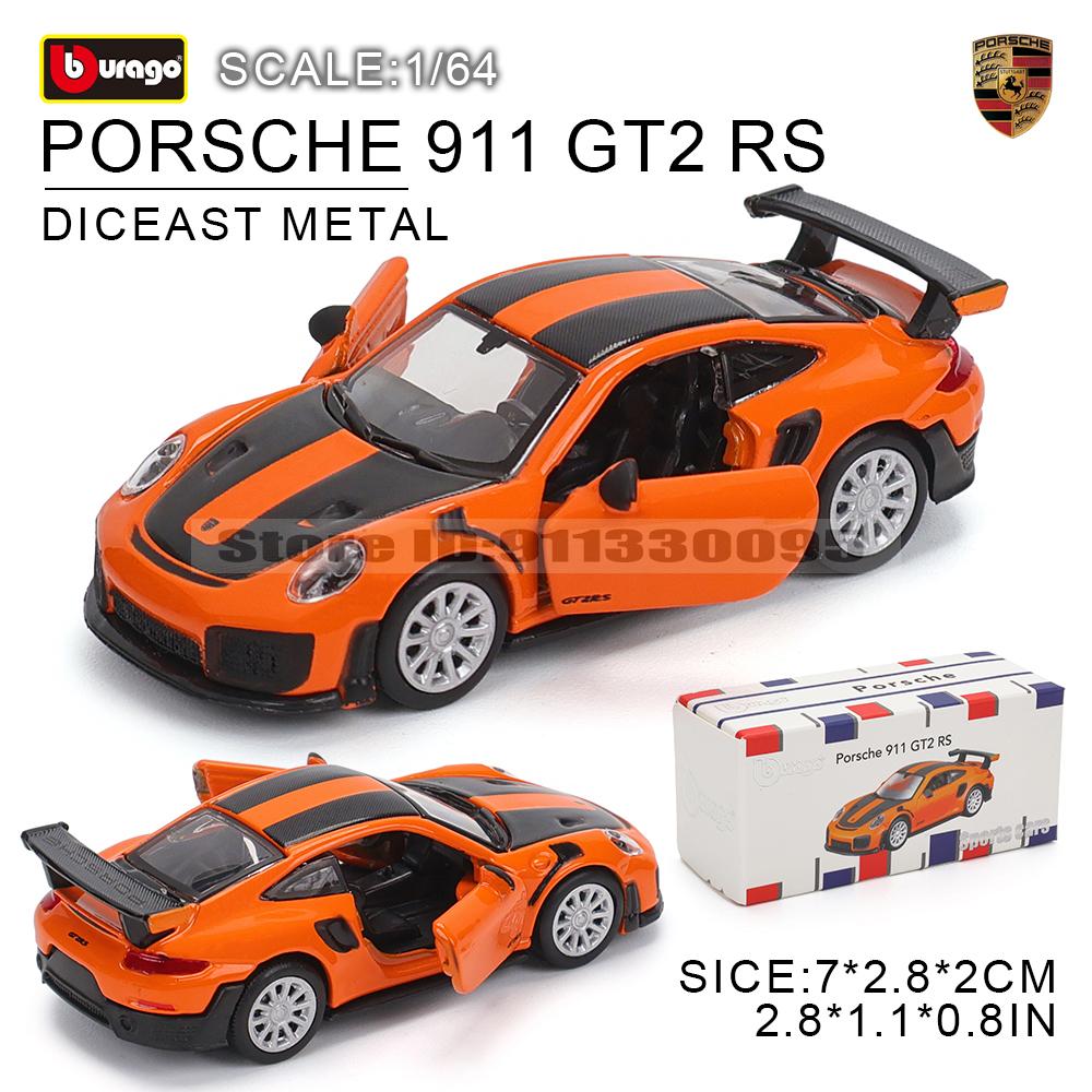 Burago 1:64 golf Porsche 911 Shelby Raventon Mustang Lamborghini Serie da Collezione Modello in Metallo Pressofuso Giocattolo Regalo per Bambini