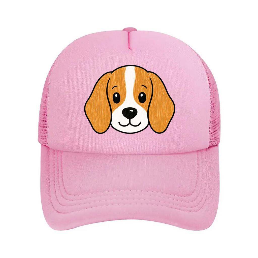 Adorable Beagle Dog Face Line Illust Mesh Baseball Cap For Womens Unisex FeUnisex Beach Dad Hat Hip Hop