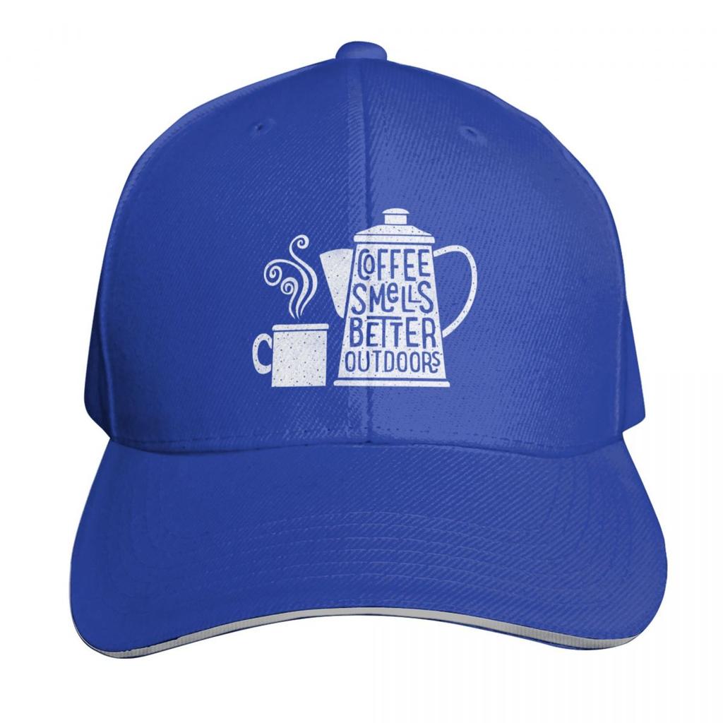Coffee smells better outdoors Baseball Cap Hat Unisex For The Sun Hat Unisex Uv Protection Solar Hat Dropshipping Unisexs Caps Womens