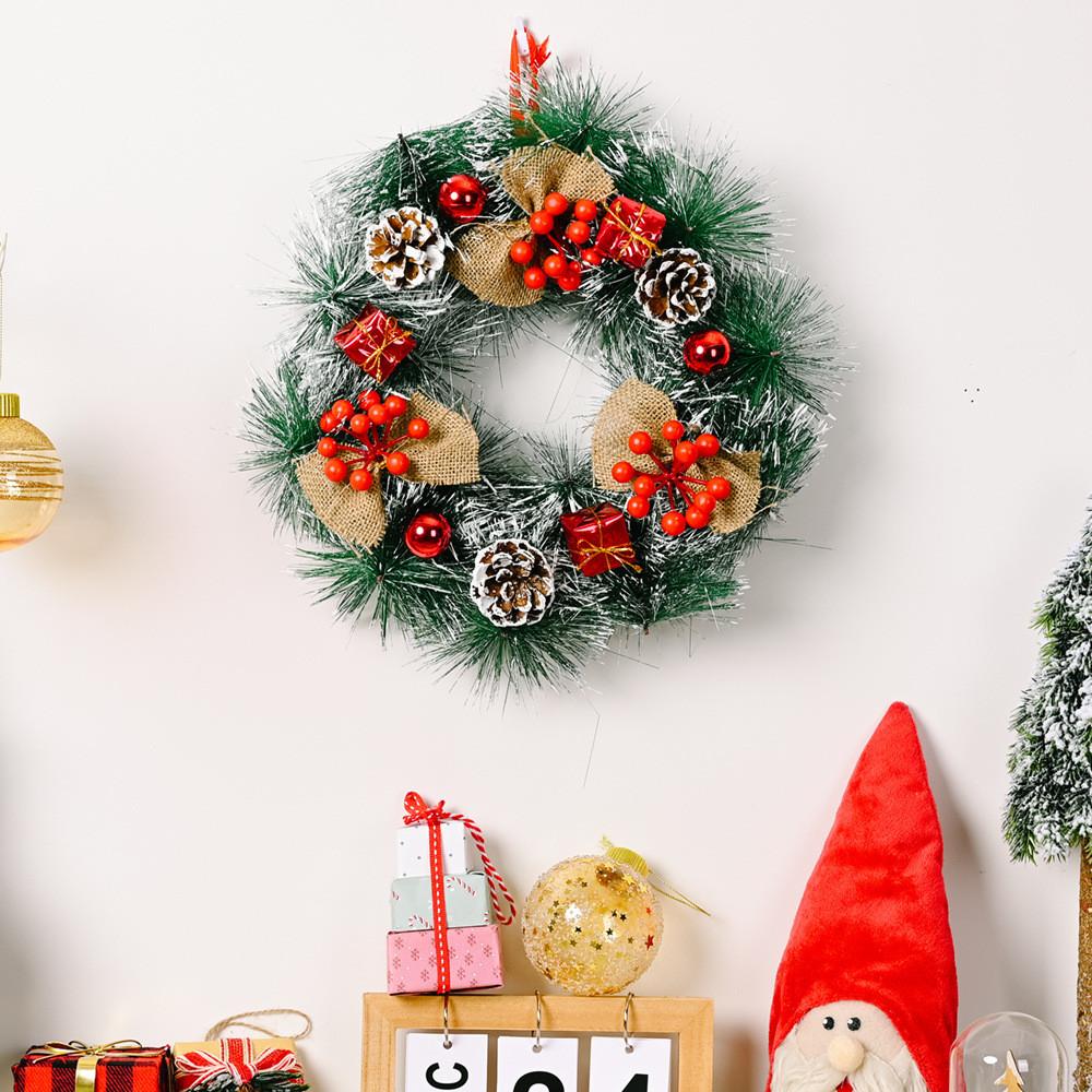 Beautiful Wreath Christmas With Artistic Pine Cone Design And Elegant Red Bow For Cheerful Decor