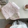 Cute Cartoon Print Women's Small Tote Shoulder Bags Sweet Quilted Ladies Pink Bento Handbags Simple Casual Female Shopper Bag