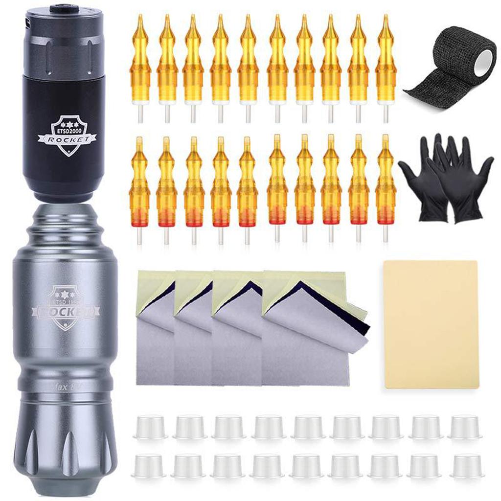 Tattoo Maschine Kit Rotary Motor Tattoo Stift Tattoo Netzteil 5RM5RL Integrierte Nadel Transfer