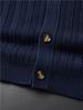 AIOPESON Men Cotton Design Knitwear Sweater Button Up Stand Collar Ribbed Cuffs Cardigan Smart Casual Office Thermal Fall Winter
