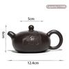 170ml Traditional Yixing Purple Clay Teapots Raw Ore Black Mud Flat Xishi Tea Pot Ball Hole Filtration Zisha Kettle Home Tea Set
