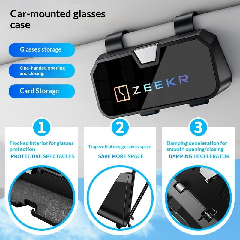 Suitable for ZEEKR 007gt 7X 001 zeekr 009 mix 9x car mounted sunglasses case sun visor sunglasses storage box