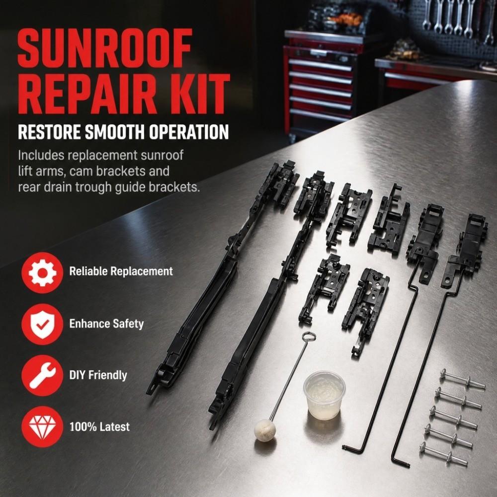 Black Sunroof Track Repair Kit for Ford F150 2000 to 2014 / F250 / F350 / F450 / Expedition