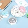 Quartz Wall Clock 7CM Mini Size with Suction Cup Mount Waterproof Anti Fog for Bathroom Kitchen Desk with Clear Numeric Display