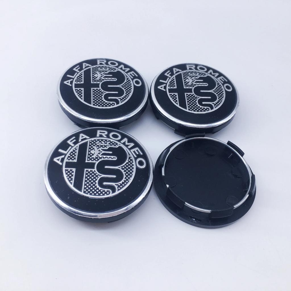 Samolepky na auto Pro Alfa Romeo 4ks 50MM nové černé Pro Alfa Romeo Giulietta GT Modifikace loga středového krytu kola auta Kryt středového kola Deco