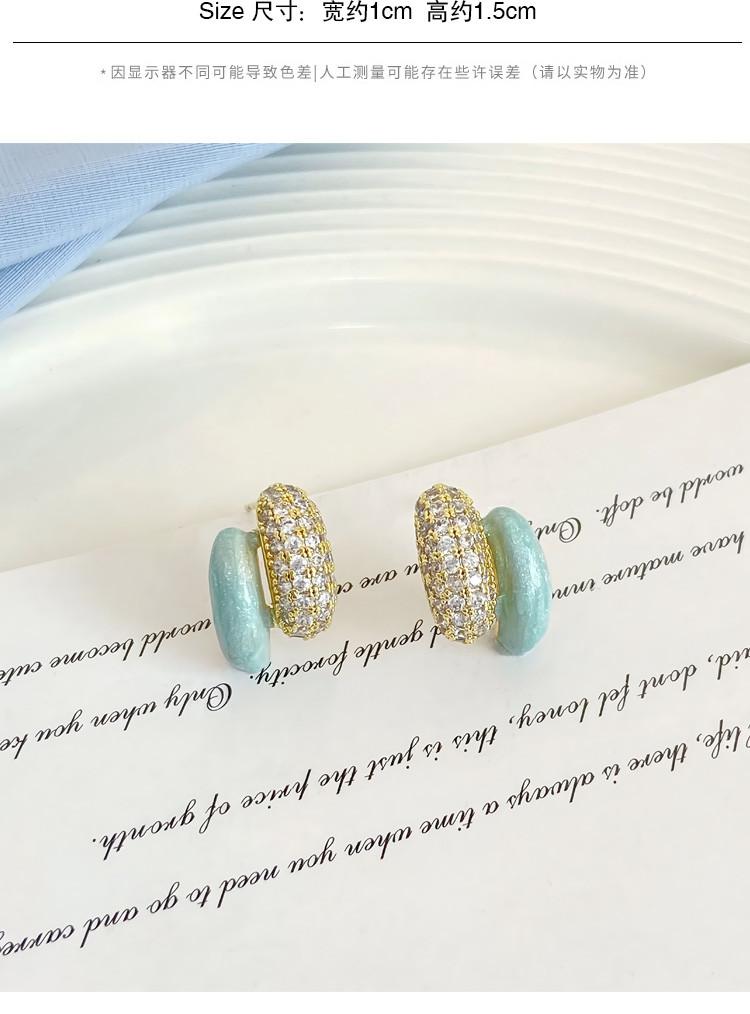 Retro Pu He Blue Earnail Female 2026 New Popular Earrings Summer Light Luxury Earrings, Small Design Jewelry
